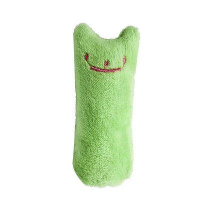 Interactive plush chew toy for cats, velvet catnip teeth-grinding toy.