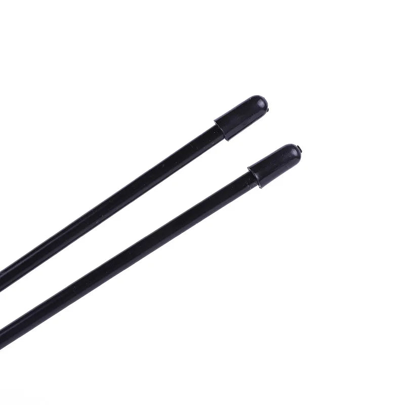 Black cat teaser wands with rubber tips - part of a 5pcs interactive toy set for kittens.