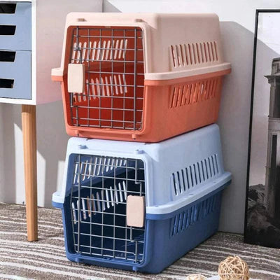Pet Outdoor Carrier Cat Box Breathable Travel Carrier Box Durable Kitten Puppy Rabbit Cage Airline Approved Transport Cage
