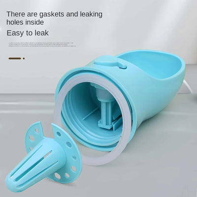 Portable pet water bottle, food and water container for dogs and cats, outdoor travel feeder. portable dog water bottle