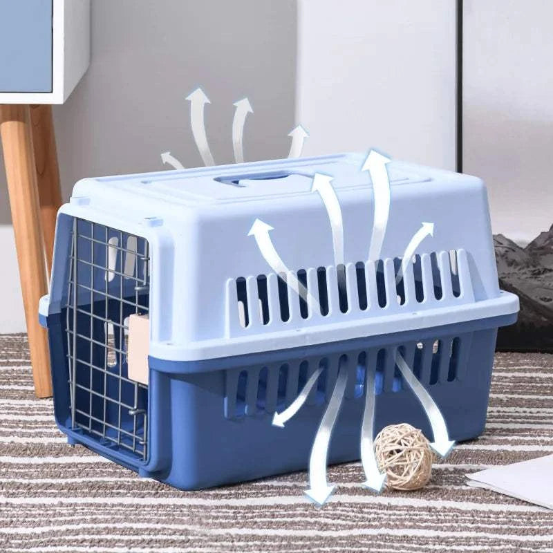 Pet Outdoor Carrier Cat Box Breathable Travel Carrier Box Durable Kitten Puppy Rabbit Cage Airline Approved Transport Cage