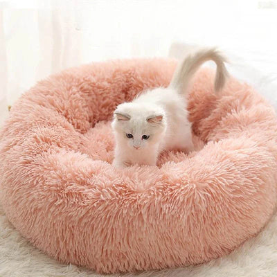 Plush Winter Pet Nest – Warm & Detachable Washable Dog Bed for Cats and Small Dogs