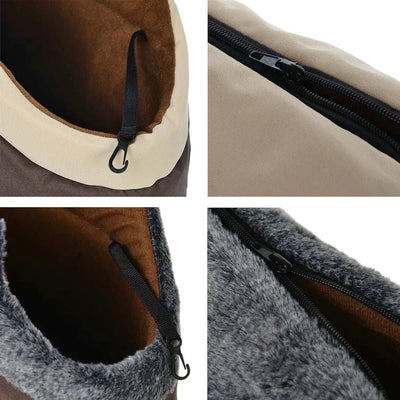 Dog Carrier Soft Fleece Backpack For Small Dogs Cats Slings Bag Portable Walking Puppy Shoulder Bags Pug Pet Carrying Supplies