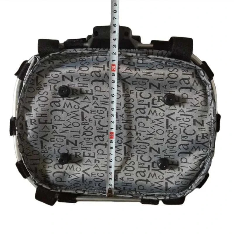 Bicycle Front Basket Bike Small Pet Dog Carry Pouch 2in1 Detachable MTB Cycling Handlebar Tube Hanging Fold Baggage Bag 5KG Load