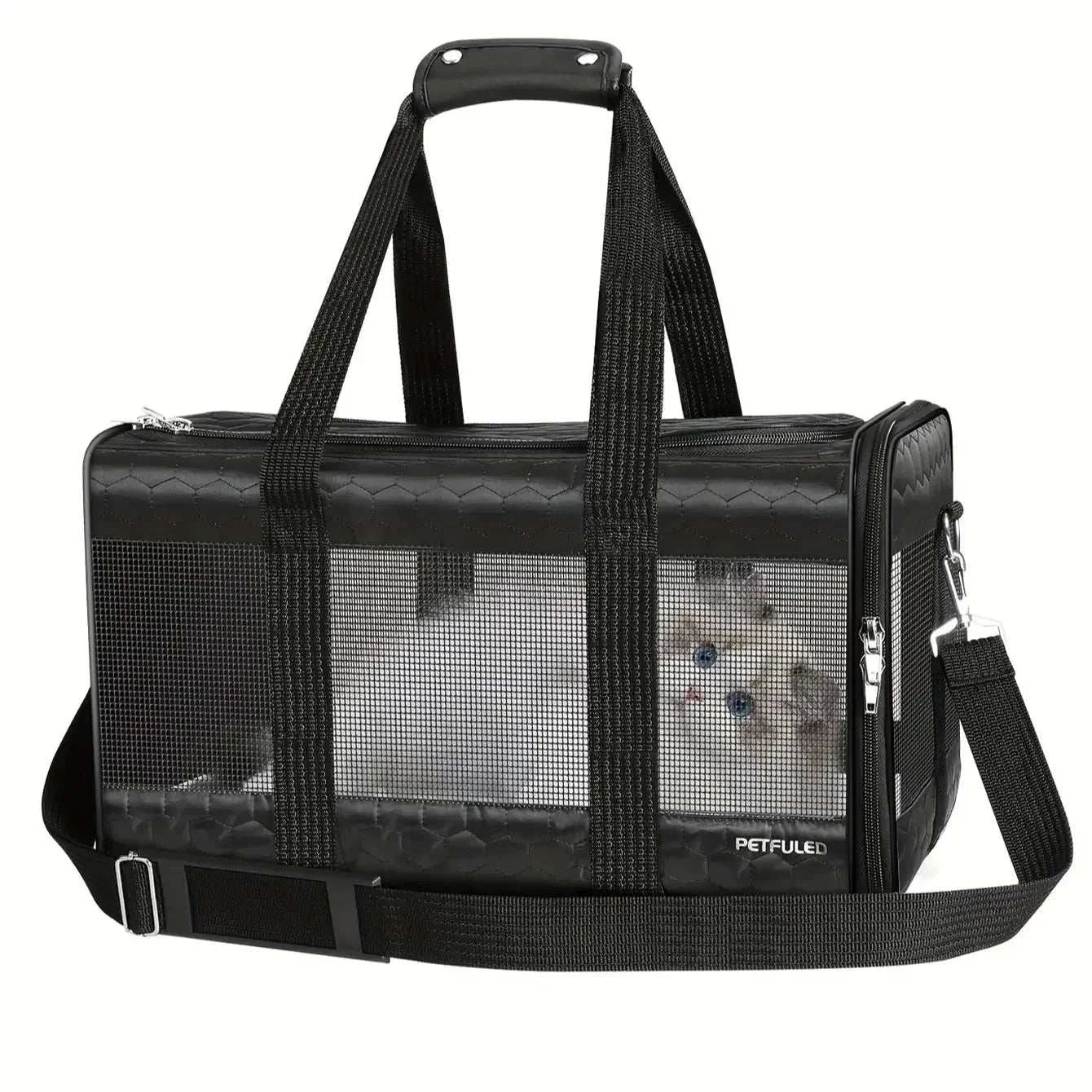 Dog Carrier Pet Carrier for Small Medium Cats Dogs Puppies up to 16 Lbs, TSA Airline Approved Small Dog Carrier Soft Sided