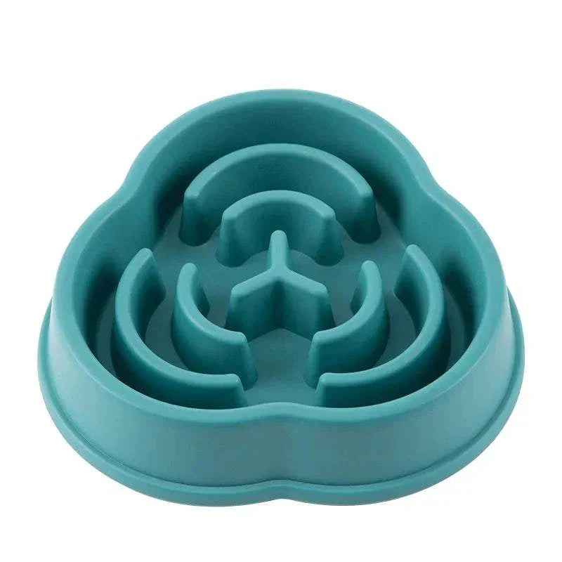 Anti-choking slow feeder bowl with non-slip design for pets, plastic material. slow feeder dog bowl