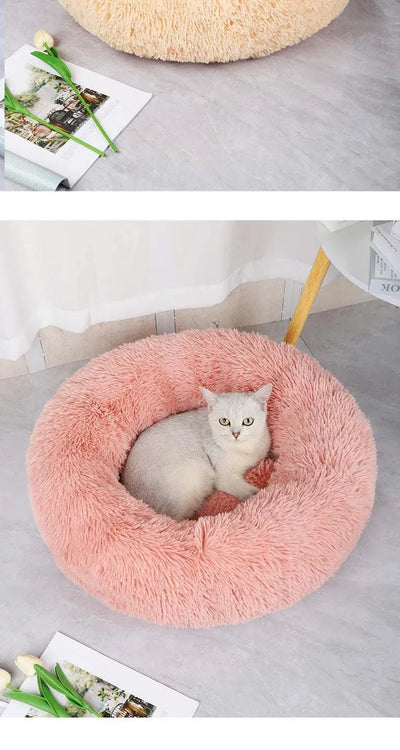 Plush Winter Pet Nest – Warm & Detachable Washable Dog Bed for Cats and Small Dogs