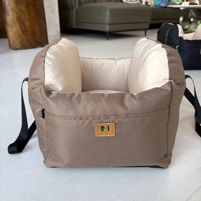 Portable Dog Car Seat Bed Booster Washable Home Cat Nest with Storage Pockets Soft Nest
