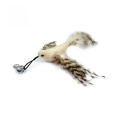 Hands-Free Feather Cat Wand with Bell and Suction Cup for Interactive Play