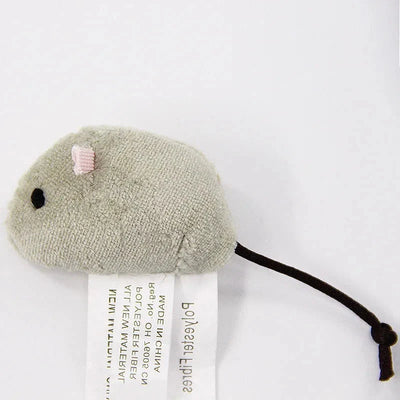 Plush simulation mouse toy for cats made of cloth.