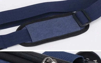 Breathable nylon dog cat carrier bag strap detail, airline-approved for small pets.