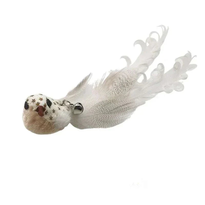 Hands-Free Feather Cat Wand with Bell and Suction Cup for Kittens