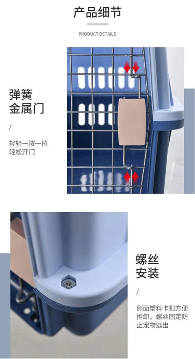 Pet Outdoor Carrier Cat Box Breathable Travel Carrier Box Durable Kitten Puppy Rabbit Cage Airline Approved Transport Cage