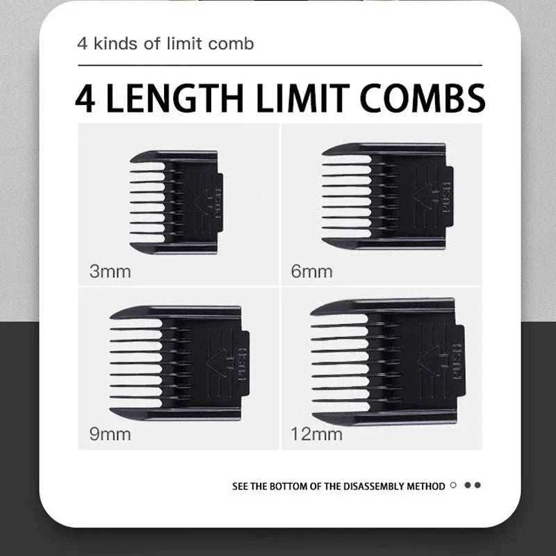 4 length limit combs for rechargeable electric pet clipper.