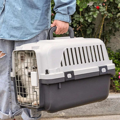 33 Inches Big Dogs Crates Airline-Friendly Home Travel Durable Plastic Pet Carrier Big Dog Kennel Portable Dogs Flight Carrier