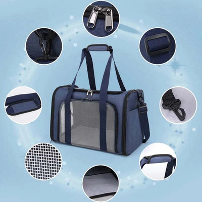 Dog Cat Carrier Bag Soft Carrier Side Backpack Pet Dog Travel Bags Airline Approved Transport for Small Dogs Cats Outgoing