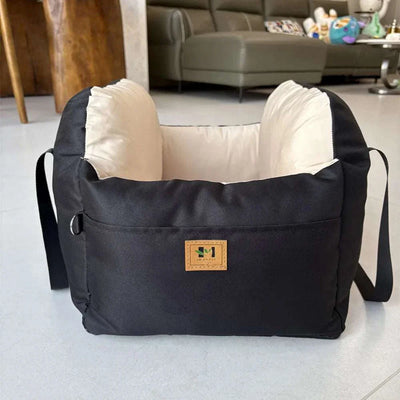 Portable Dog Car Seat Bed Booster Washable Home Cat Nest with Storage Pockets Soft Nest