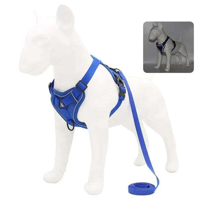 No-Pull Dog Harness & Leash Set with Adjustable Reflective Mesh Vest for Small Dogs & Cats.