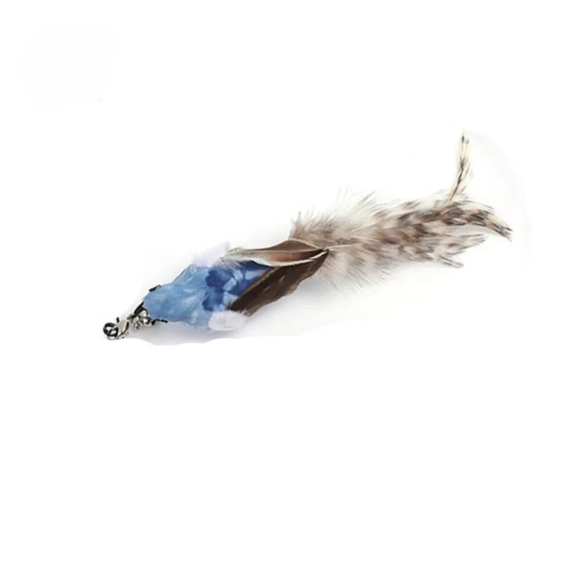 Hands-Free Feather Cat Wand with Bell, Suction Cup Interactive Toy for Kittens.