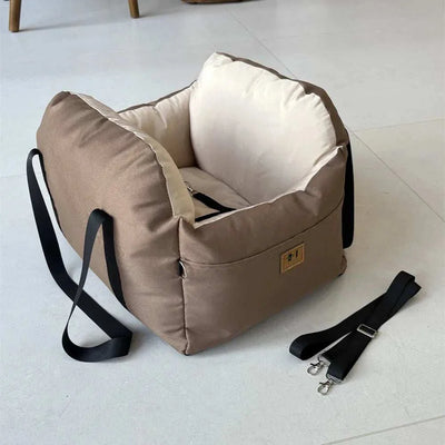 Portable Dog Car Seat Bed Booster Washable Home Cat Nest with Storage Pockets Soft Nest