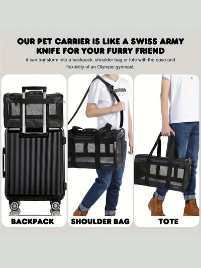 Dog Carrier Pet Carrier for Small Medium Cats Dogs Puppies up to 16 Lbs, TSA Airline Approved Small Dog Carrier Soft Sided