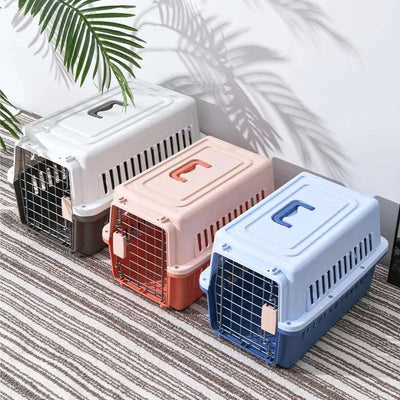 Pet Outdoor Carrier Cat Box Breathable Travel Carrier Box Durable Kitten Puppy Rabbit Cage Airline Approved Transport Cage