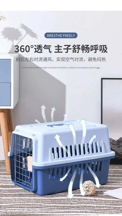 Pet Outdoor Carrier Cat Box Breathable Travel Carrier Box Durable Kitten Puppy Rabbit Cage Airline Approved Transport Cage