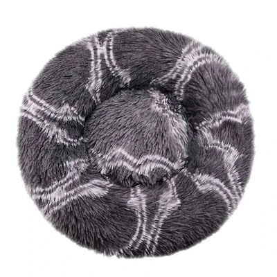 40-90cm plush round pet bed for cats and dogs, corduroy material, solid pattern, eco-friendly