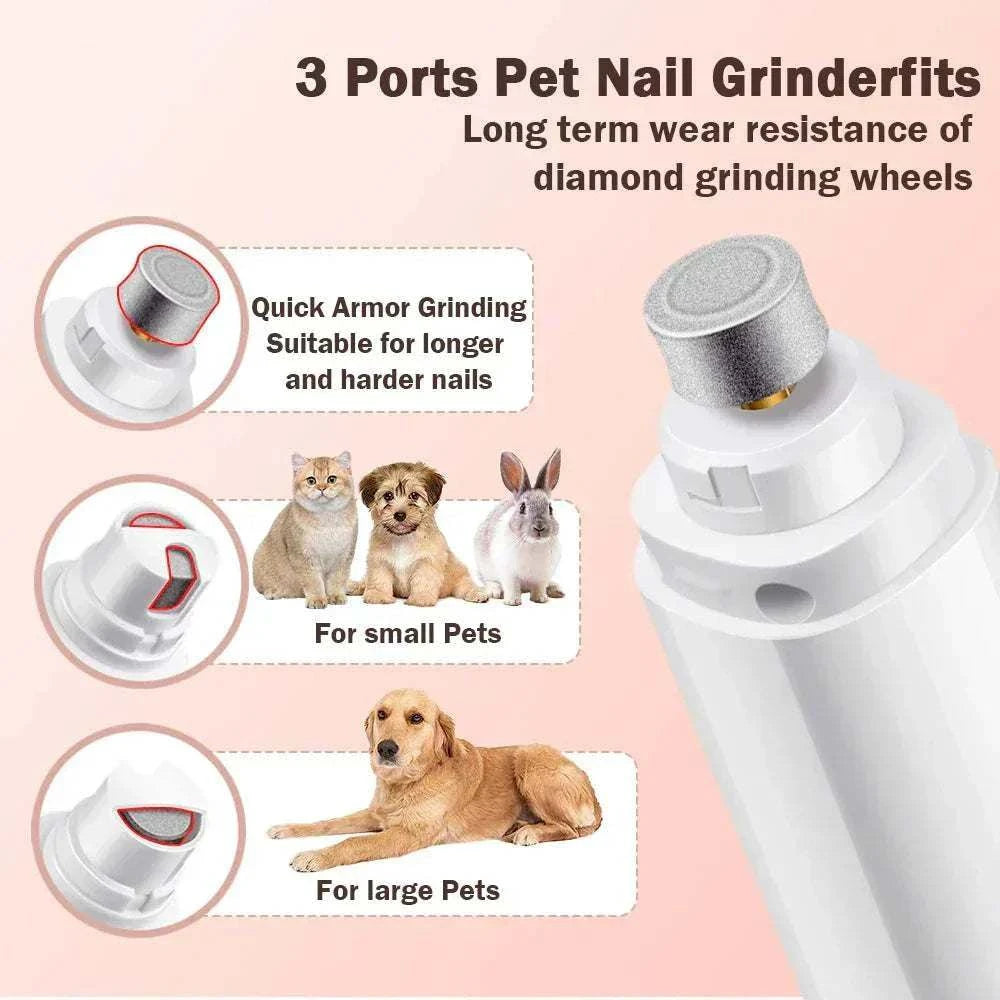 rechargeable electric nail grinder – painless pet nail trimmer pets painless nail cutter trimmer