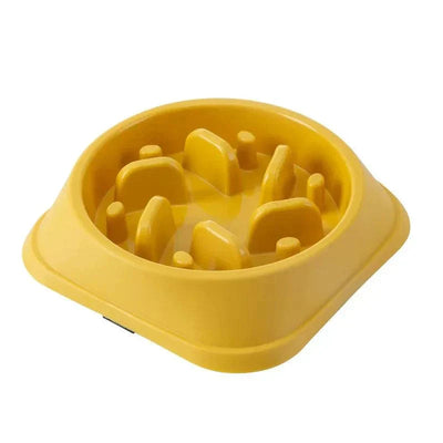 Anti-choking slow feeder bowl for cats and dogs, non-slip design, plastic material. slow feeder dog bowl