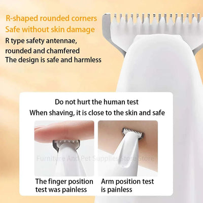 LED Dog Paw Trimmer with R-shaped Rounded Corners for Safe Grooming