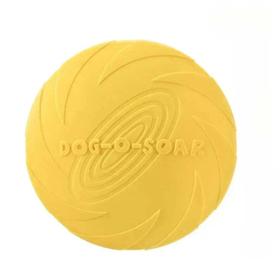 Multicolor Rubber Silicone Frisbee Dog Toy for Interactive Play and Chewing