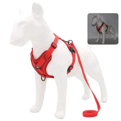 No-Pull Dog Harness & Leash Set – Adjustable Reflective Mesh Vest for Small Dogs & Cats