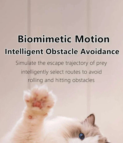 Automatic rolling smart interactive cat ball with biomimetic motion and intelligent obstacle avoidance for playful indoor cats.