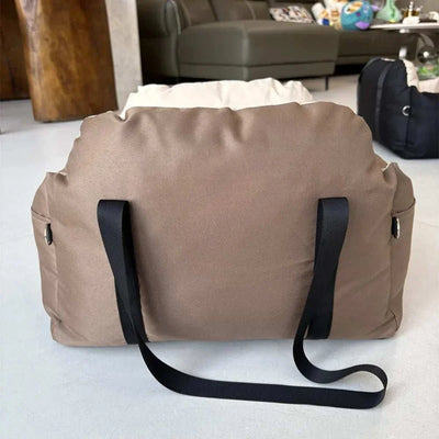 Portable Dog Car Seat Bed Booster Washable Home Cat Nest with Storage Pockets Soft Nest