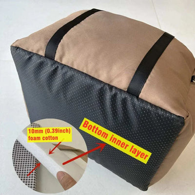 Portable Dog Car Seat Bed Booster Washable Home Cat Nest with Storage Pockets Soft Nest