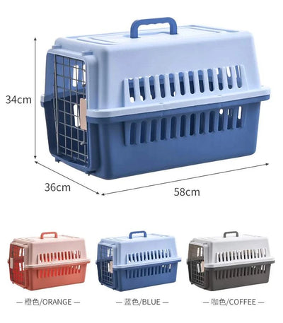 Pet Outdoor Carrier Cat Box Breathable Travel Carrier Box Durable Kitten Puppy Rabbit Cage Airline Approved Transport Cage