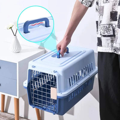 Pet Outdoor Carrier Cat Box Breathable Travel Carrier Box Durable Kitten Puppy Rabbit Cage Airline Approved Transport Cage