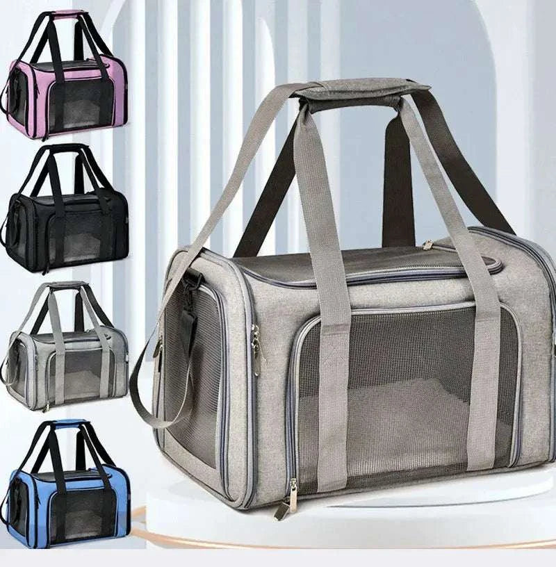 Dog Cat Carrier Bag Soft Carrier Side Backpack Pet Dog Travel Bags Airline Approved Transport for Small Dogs Cats Outgoing