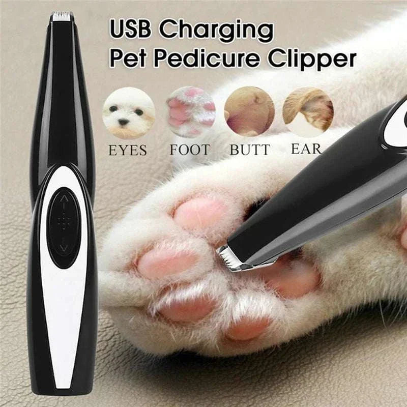 Rechargeable electric pet clipper for professional grooming of dogs and cats.