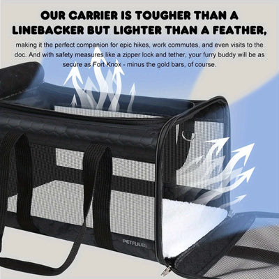 Dog Carrier Pet Carrier for Small Medium Cats Dogs Puppies up to 16 Lbs, TSA Airline Approved Small Dog Carrier Soft Sided