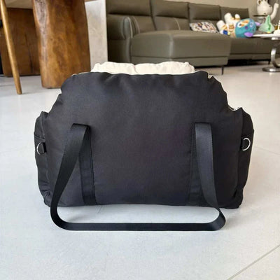Portable Dog Car Seat Bed Booster Washable Home Cat Nest with Storage Pockets Soft Nest