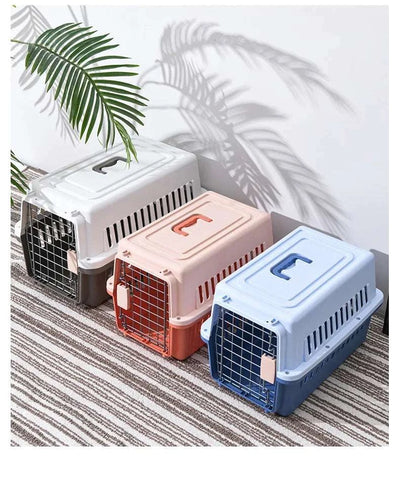 Pet Outdoor Carrier Cat Box Breathable Travel Carrier Box Durable Kitten Puppy Rabbit Cage Airline Approved Transport Cage