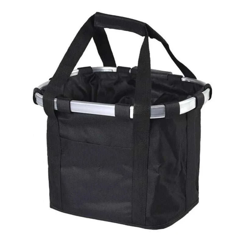 Bicycle Front Basket Bike Small Pet Dog Carry Pouch 2in1 Detachable MTB Cycling Handlebar Tube Hanging Fold Baggage Bag 5KG Load