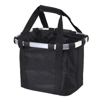 Bicycle Front Basket Bike Small Pet Dog Carry Pouch 2in1 Detachable MTB Cycling Handlebar Tube Hanging Fold Baggage Bag 5KG Load