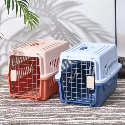Pet Outdoor Carrier Cat Box Breathable Travel Carrier Box Durable Kitten Puppy Rabbit Cage Airline Approved Transport Cage